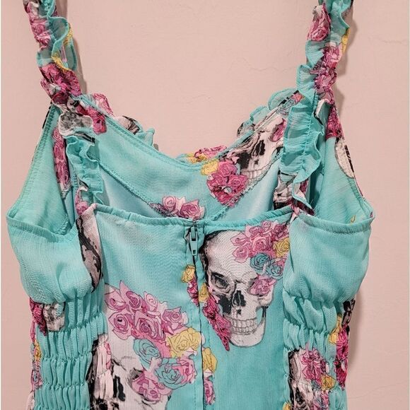 FINAL SALE🌷ROYAL Bones skull print dress size Small - Picture 14 of 16